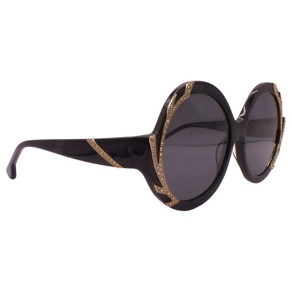 Oversized Round Sunglasses w/ Crystals main image 6